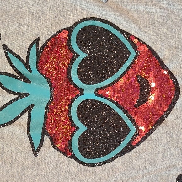 Justice Strawberry Top Criss Cross Shoulders - Girl's 20 - Picture 3 of 8